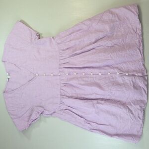 Madewell Linen Blend Alexandra Button Front Mini Dress